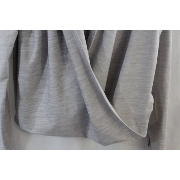 Zyia Active Womens Grey Wrap Twist Front Hooded Pullover Yoga Shawl Top L - Picture 5 of 8